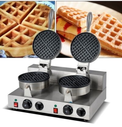 Commercial Waffle Baker Round Double